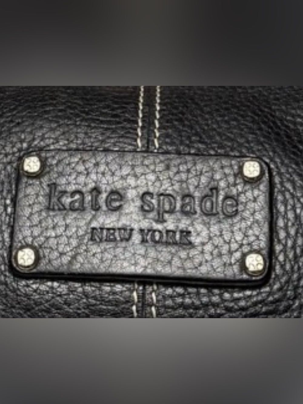 Vintage 🖤♠️ Kate Spade Cami Foster Black Pebbled Leather Barrel Bag Y2k - IYKYK🦄 - Picture 15 of 15